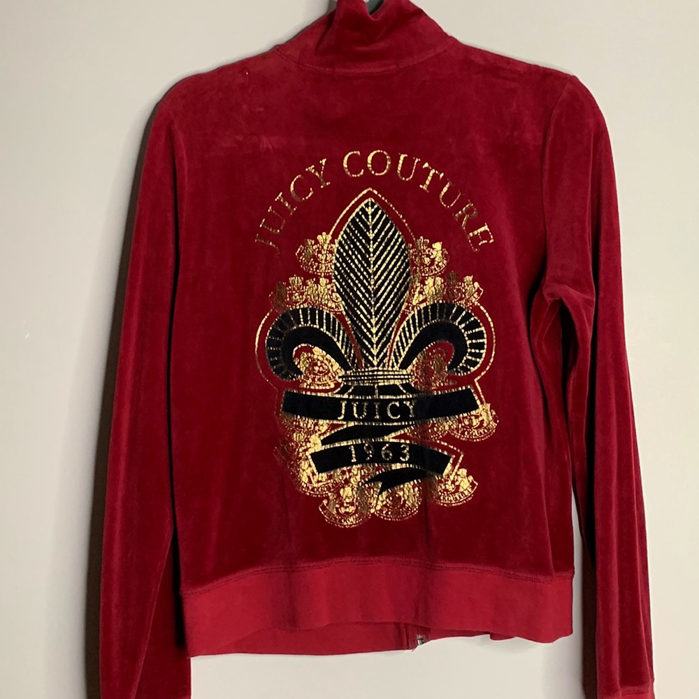 Juicy Couture Maroon Valour Track Jacket XL Zip up